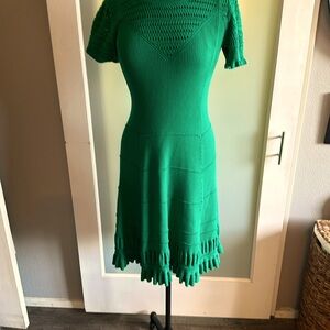 Maeve green knit dress size Medium